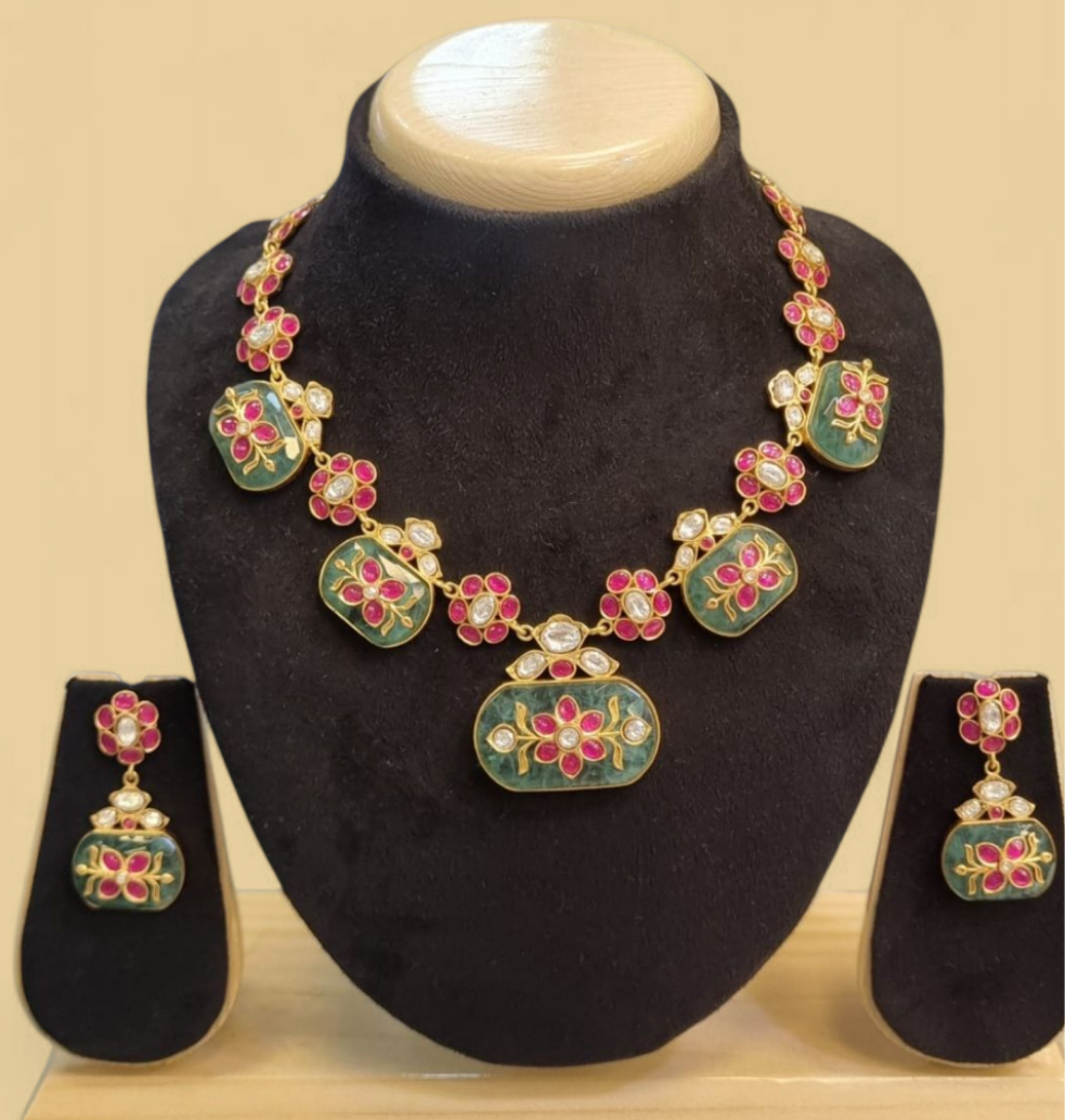 Fluorite Floral Necklace