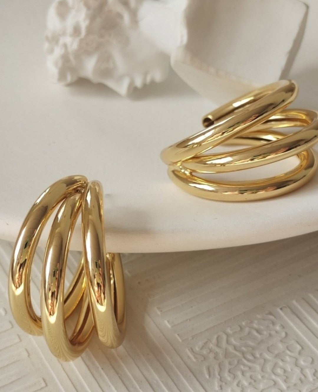 Triple Hoop Western Earrings