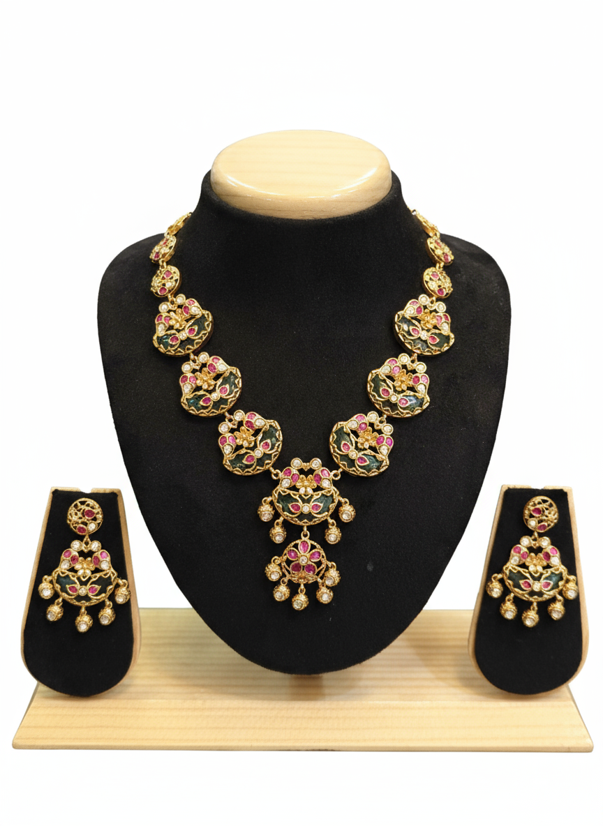 Exquisite Heritage Temple Necklace Set