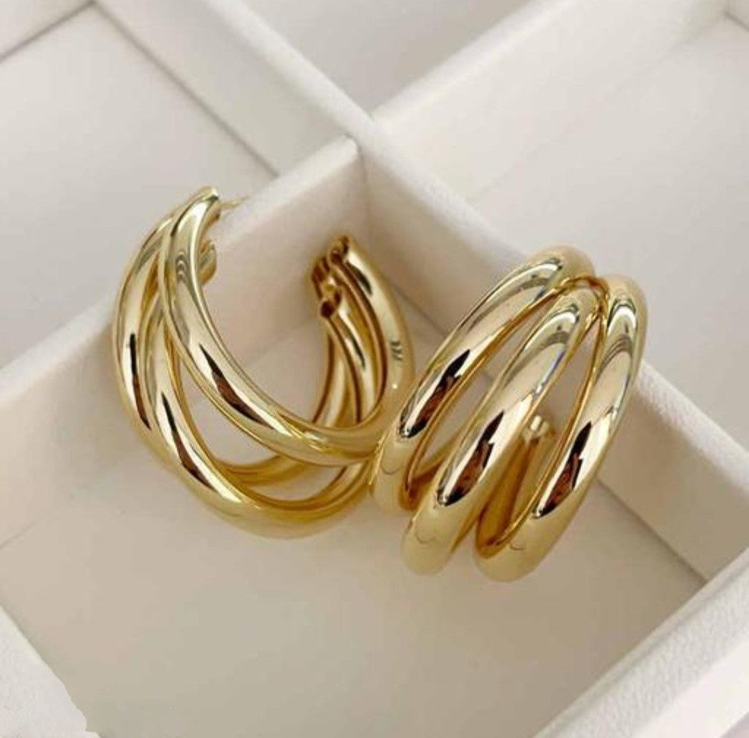 Triple Hoop Western Earrings