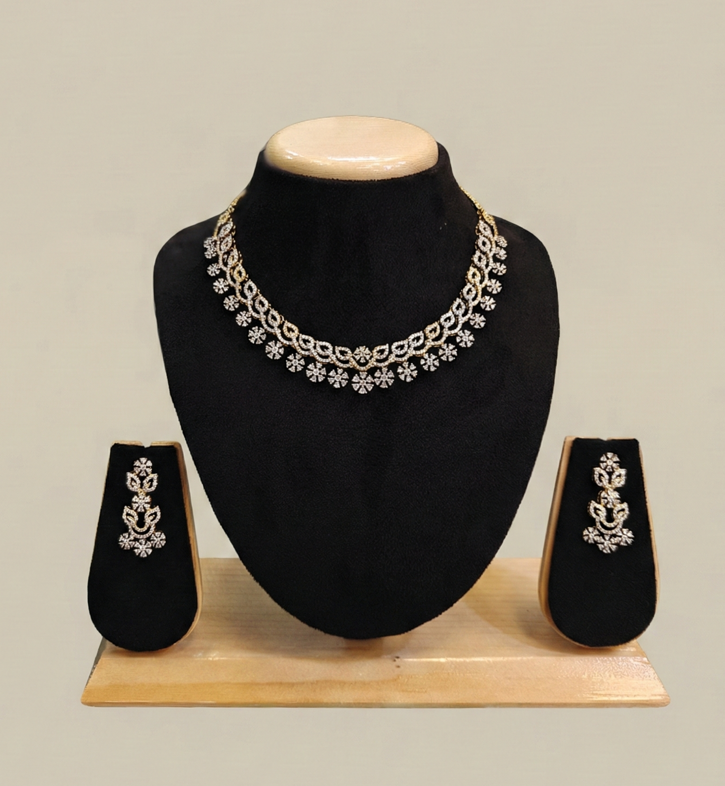 ✨ Exquisite American Diamond (AD) Necklace Set