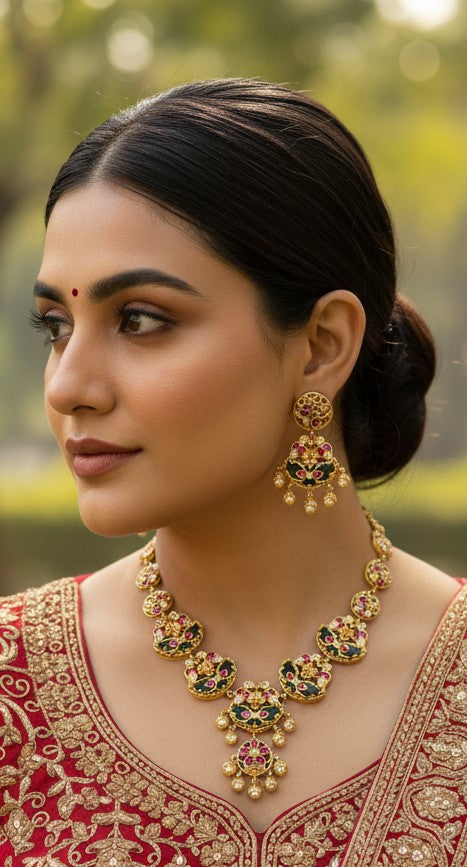 Exquisite Heritage Temple Necklace Set