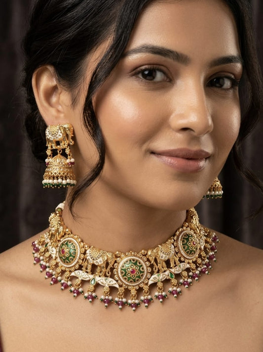 The Gaja-Heritage Antique Necklace Set