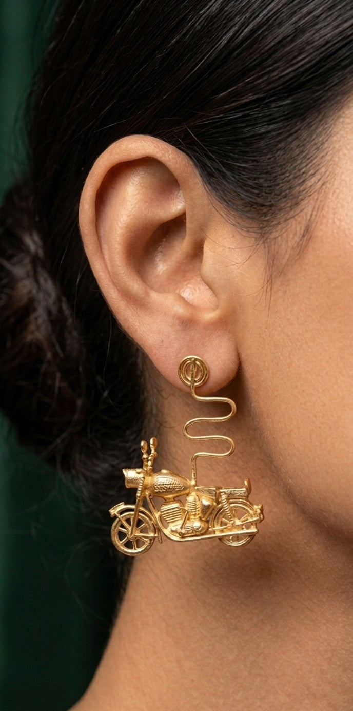 Jalparee Classic Cruiser Inspired Statement Earrings