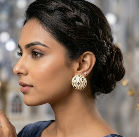 Enchanted Peacock Dome Studs