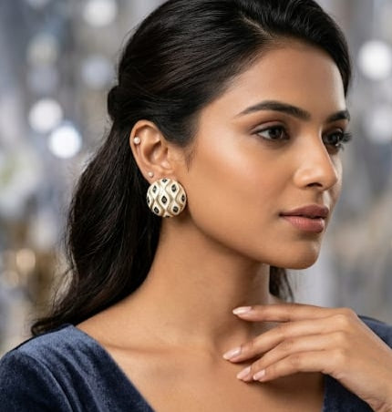 Enchanted Peacock Dome Studs