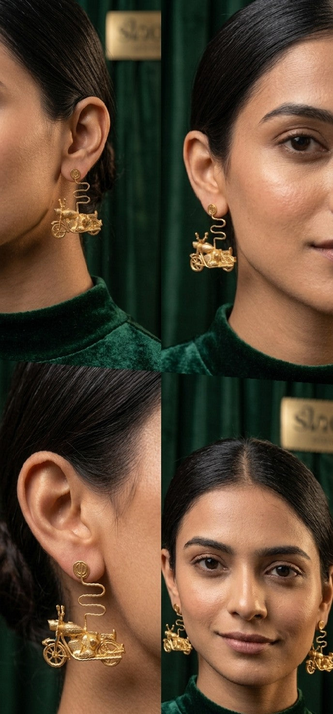 Jalparee Classic Cruiser Inspired Statement Earrings
