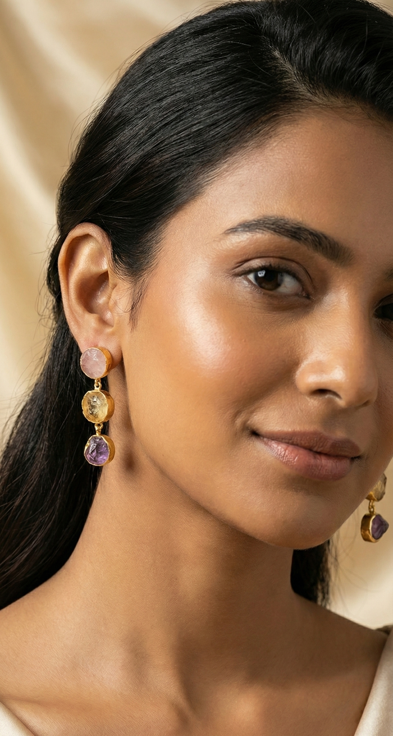 Radiant Trio Drop Earrings