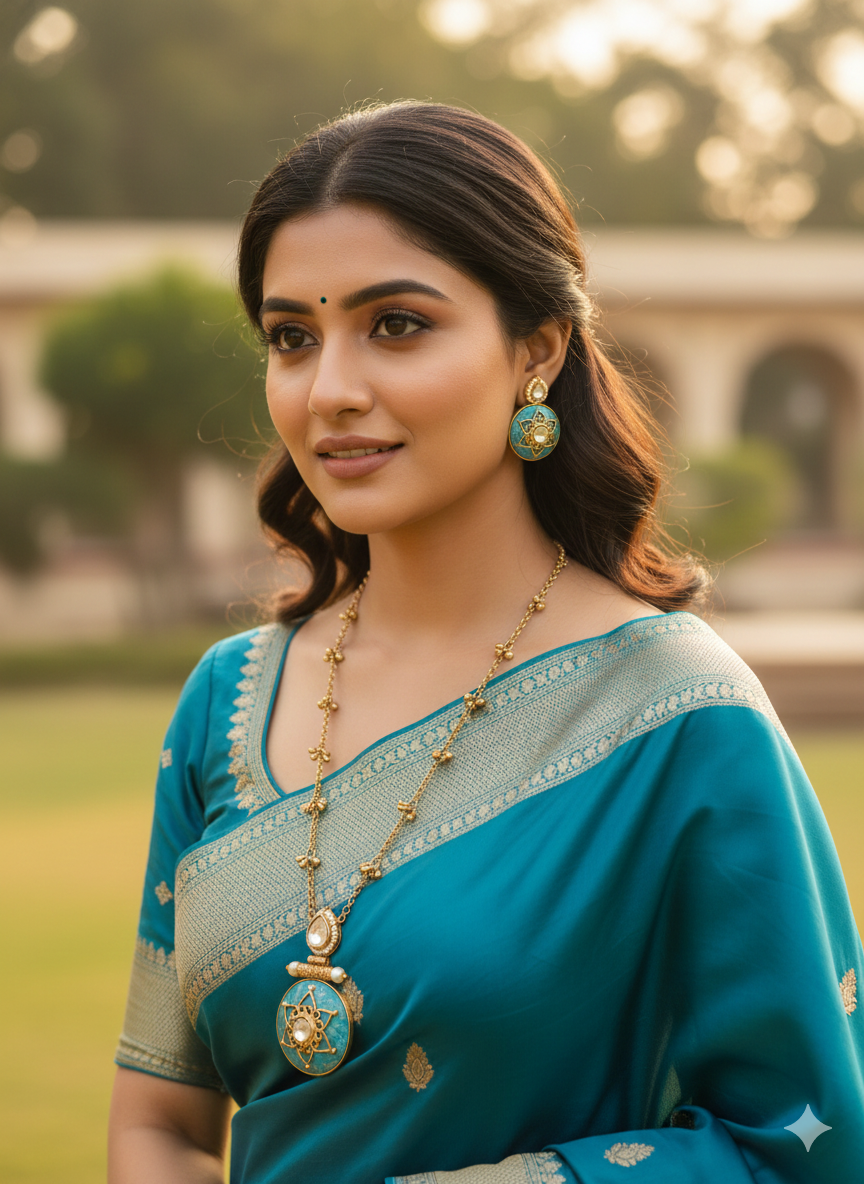 🌟 The Celestial Turquoise Pendant Set