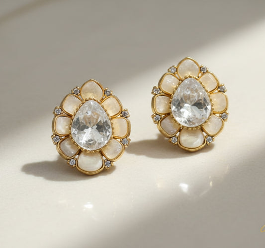 The 'Divinity Petal' Stud Earrings by Jalparee