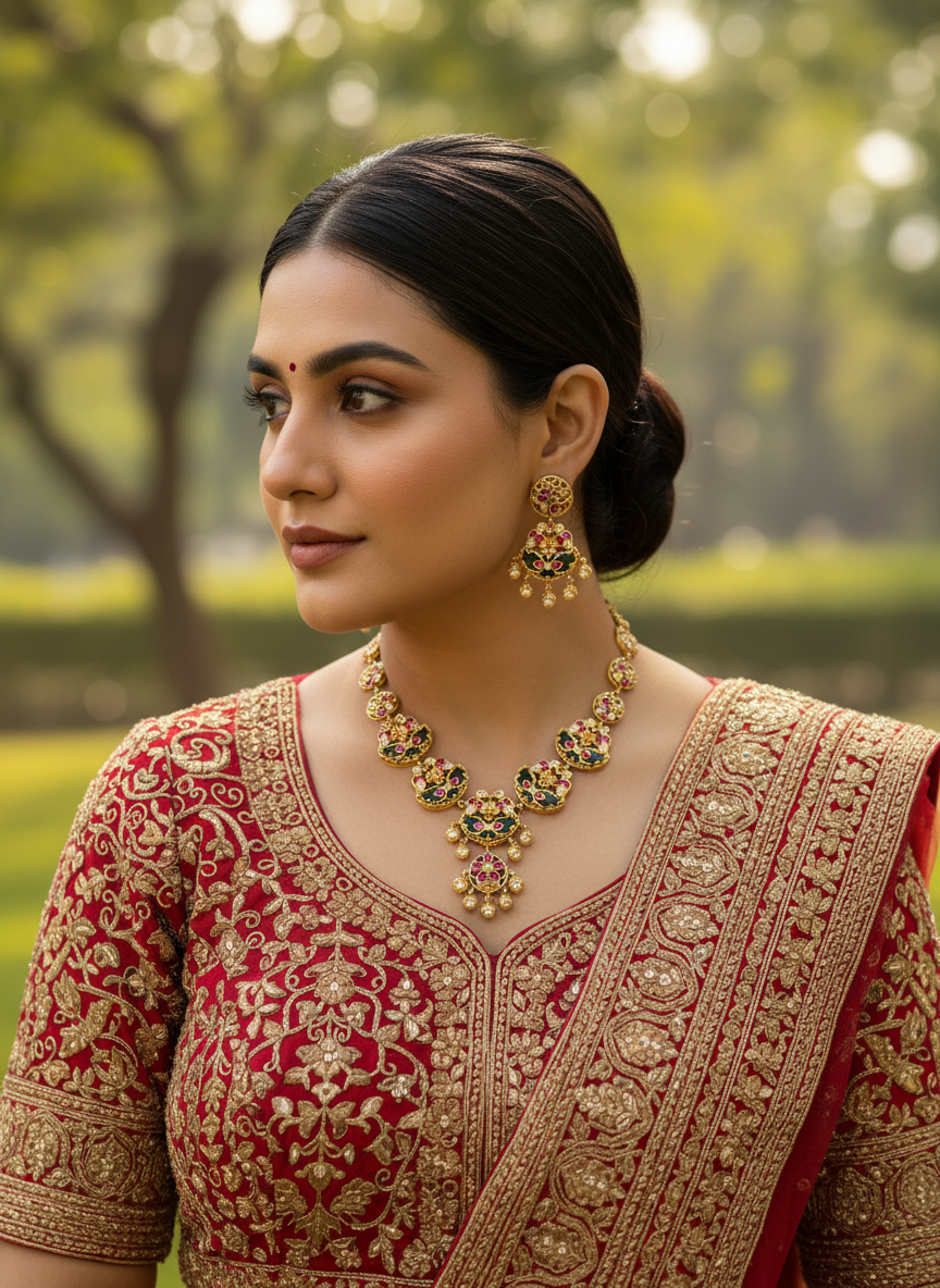 Exquisite Heritage Temple Necklace Set