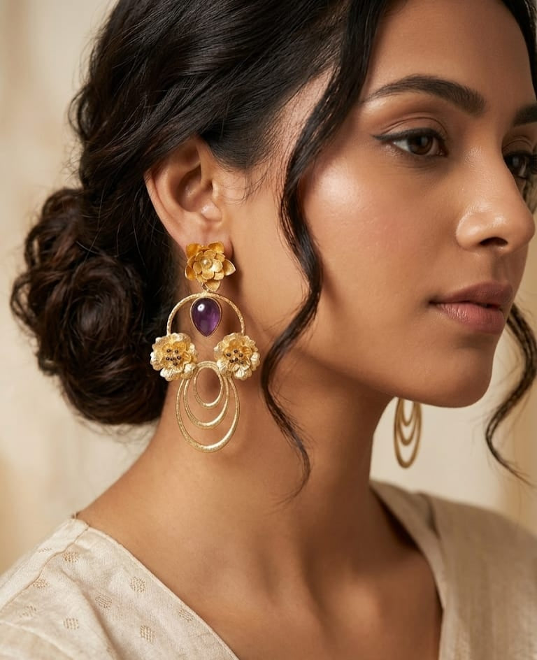 The Gorgeous indowestern earrings by Jalparee
