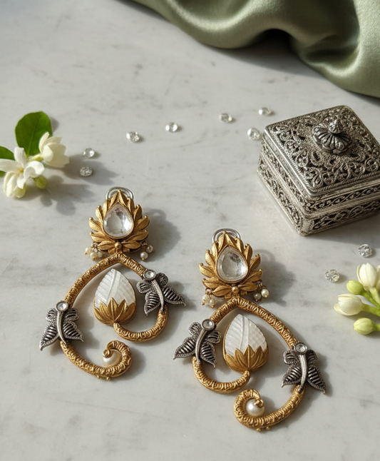 Padmini Lotus Drop Earrings