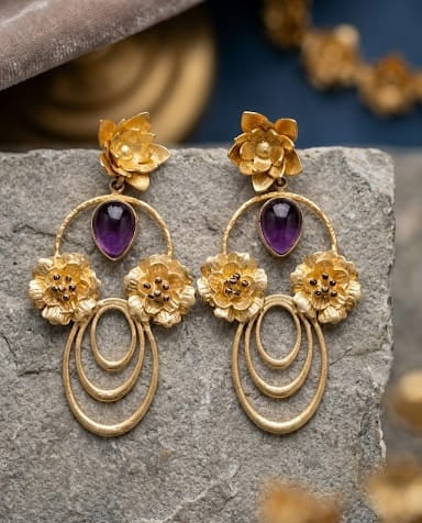 The Gorgeous indowestern earrings by Jalparee