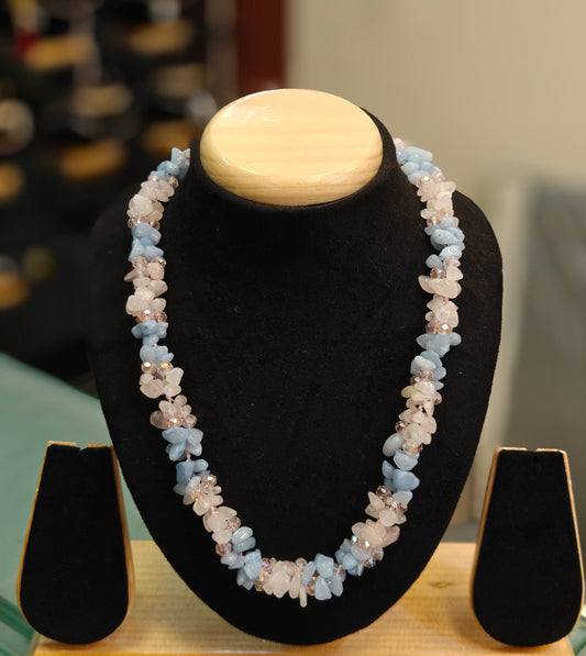 Clustered Semi Precious Pastel Maala