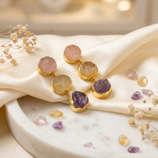 Radiant Trio Drop Earrings