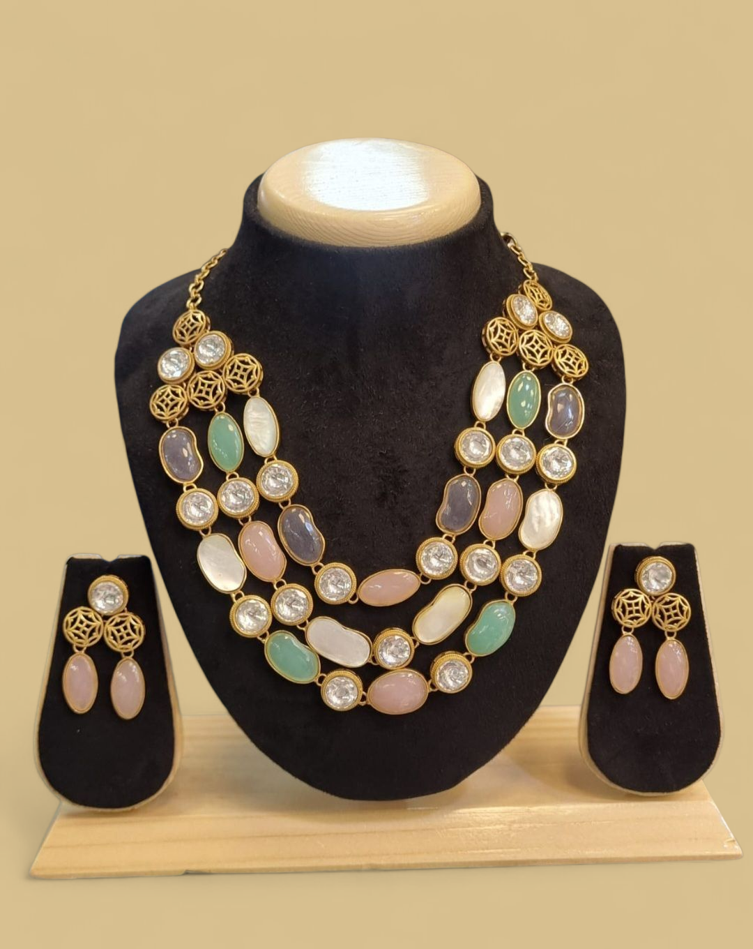Pastel Indo-Western Necklace Set